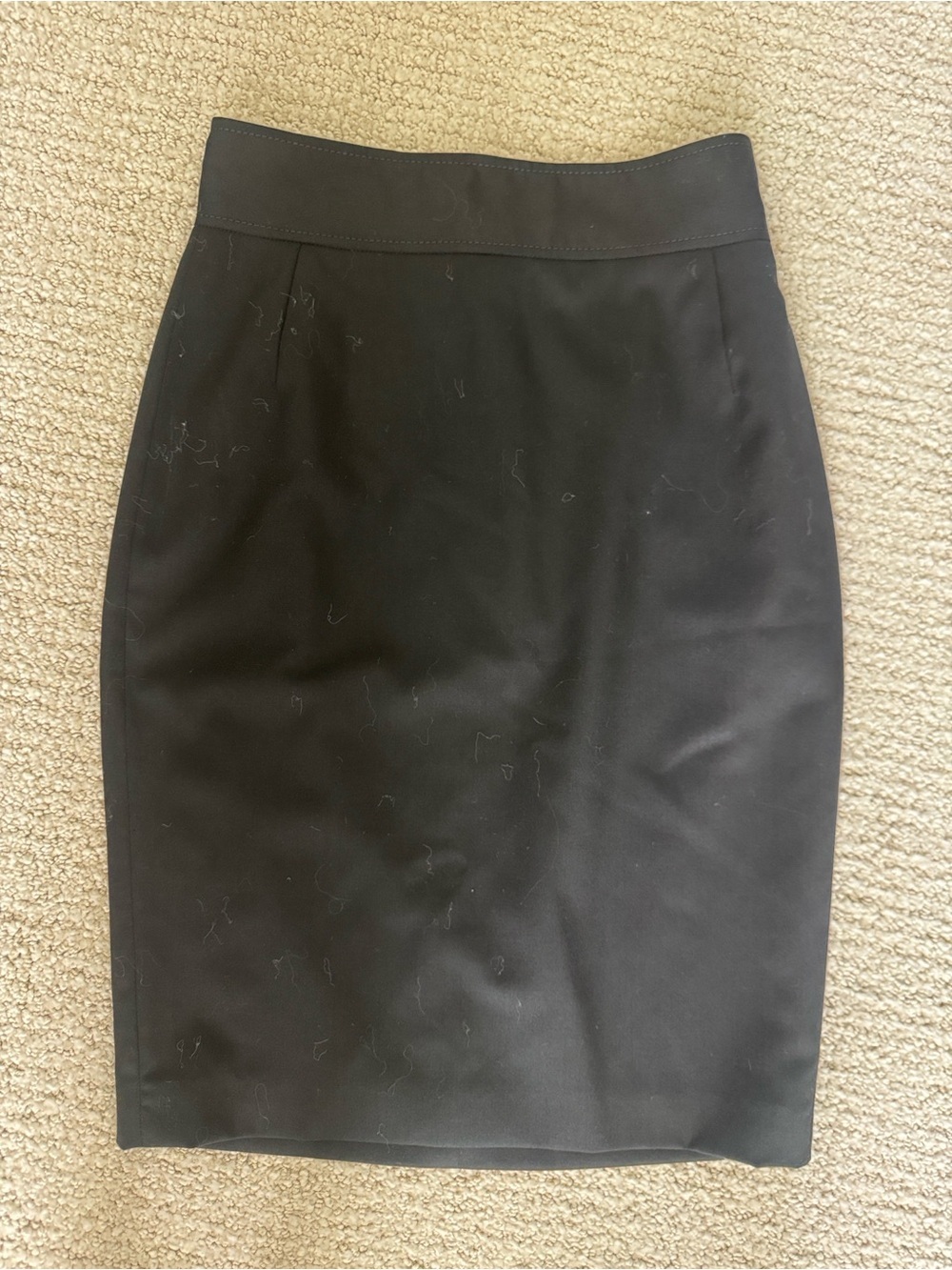 Stella McCartney Lamb Wool Black High-Waist Pencil Skirt - Women